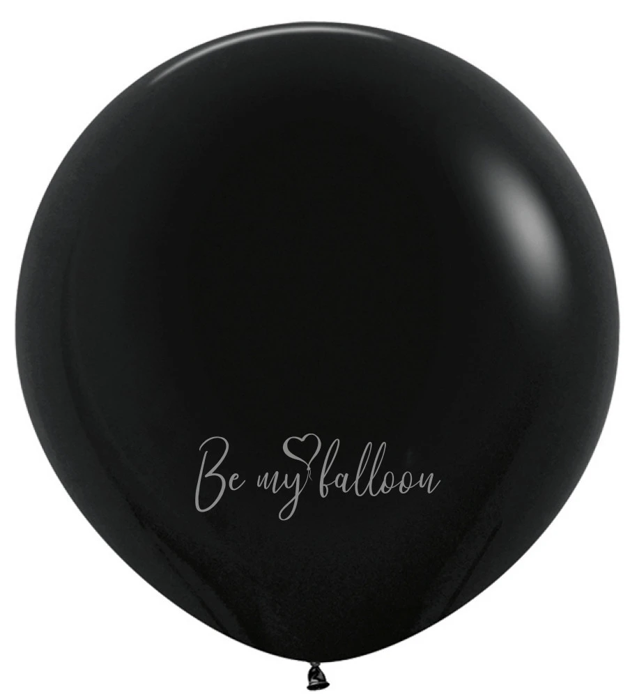 24" Helium fashion black 080 plain balloon