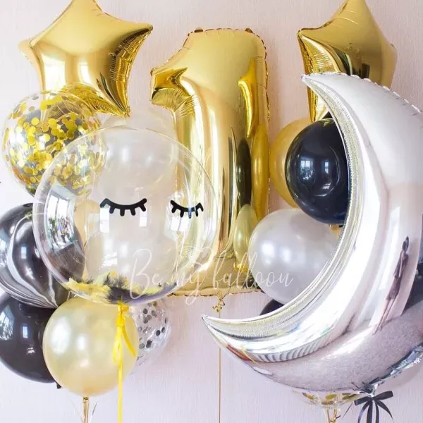 مجموعة بالونات عيد الميلاد الأول الجميل