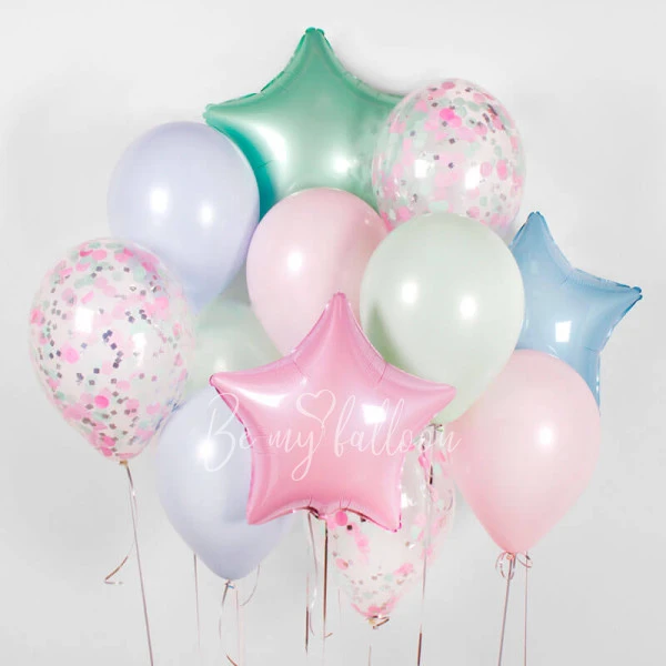 Soft pastel! Balloon bouquet