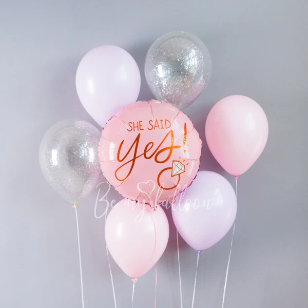 She said Yes! Balloon bouquet