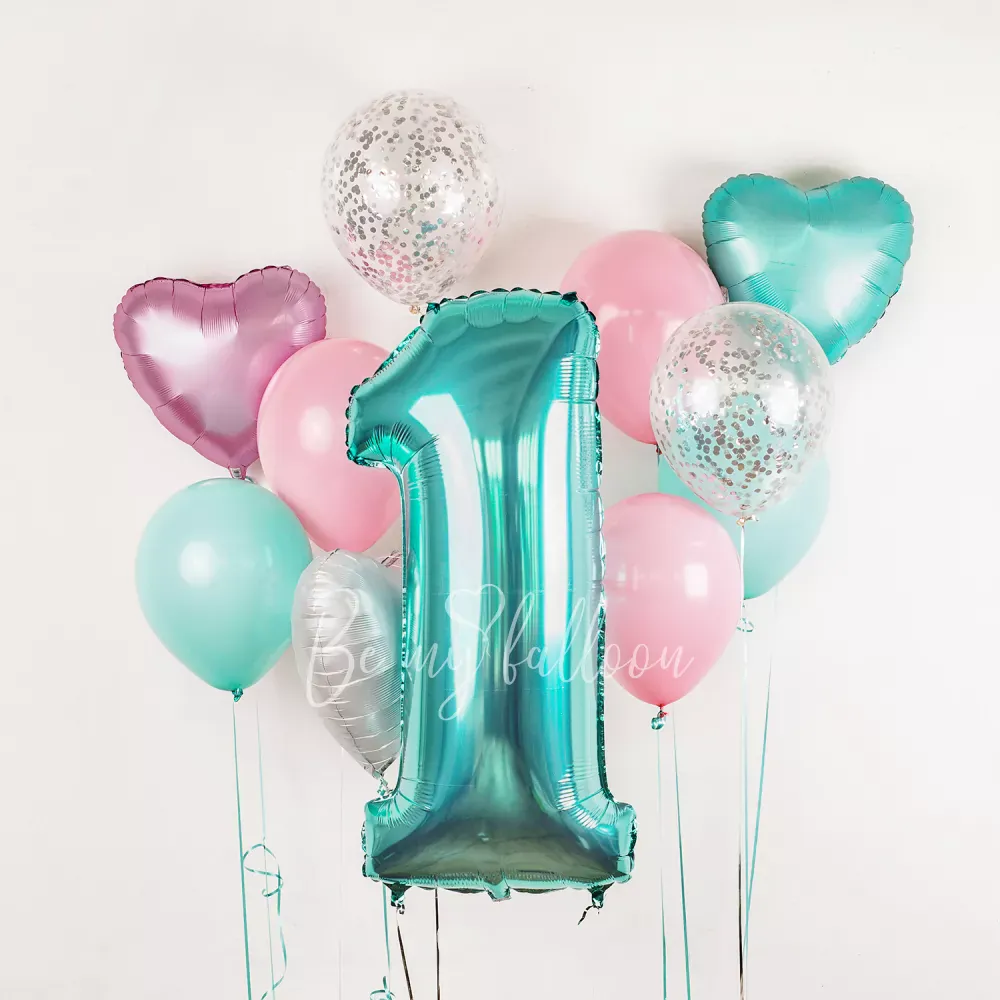 Bubble Gum with Number Balloon Bouquet