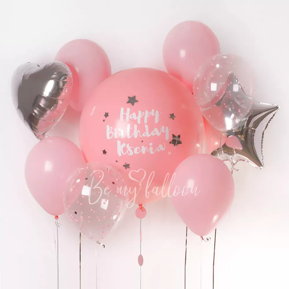 Pink Bubble Balloon Bouquet