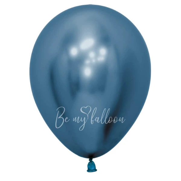 12" Helium chrome blue 940 plain balloon