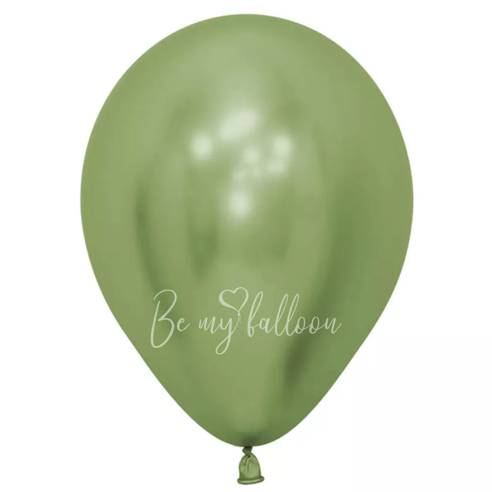 12" Helium chrome green 971 plain balloon