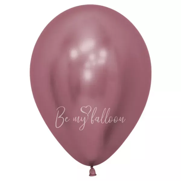 12" Шарик с гелием без рисунка хром розовый 909