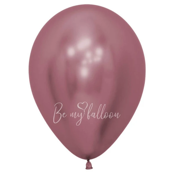 12" Helium chrome pink 909 plain balloon