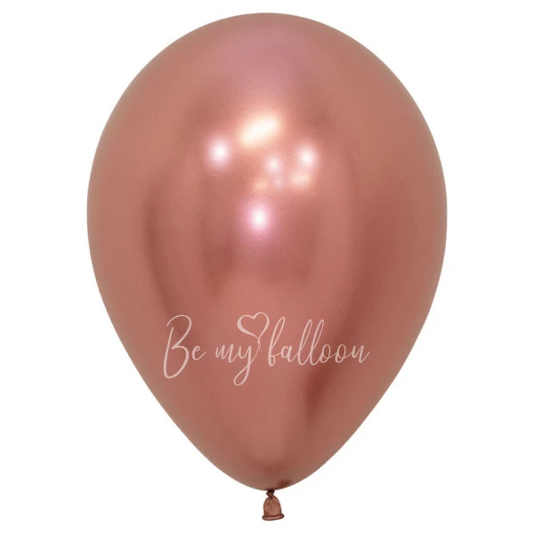 12" Helium chrome rose gold 968 plain balloon