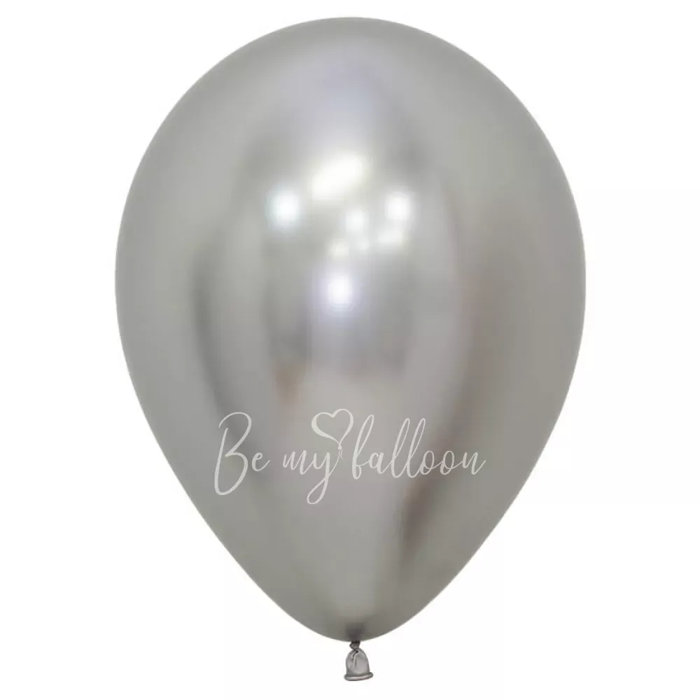 12" Helium chrome silver 981 plain balloon