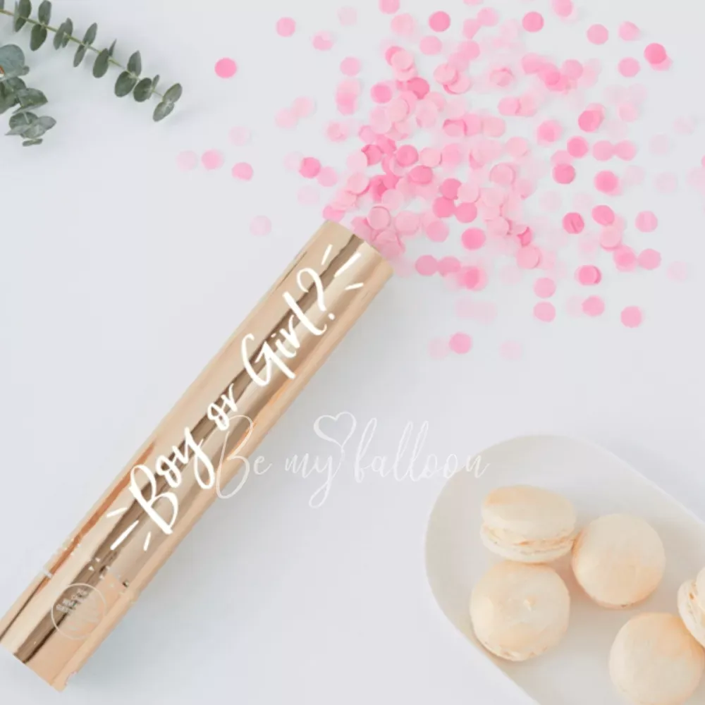 مدفع القصاصات الورقية الوردية