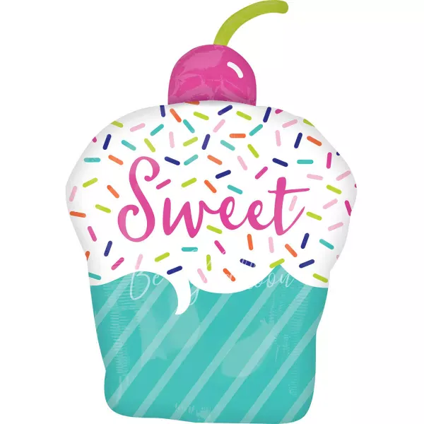 45x66см Шар из фольги Кексик