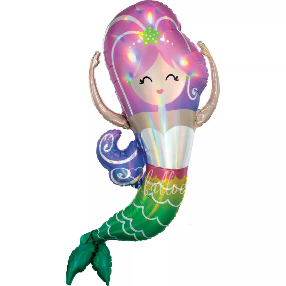 81x104cm Helium foil Magic Mermaid balloon