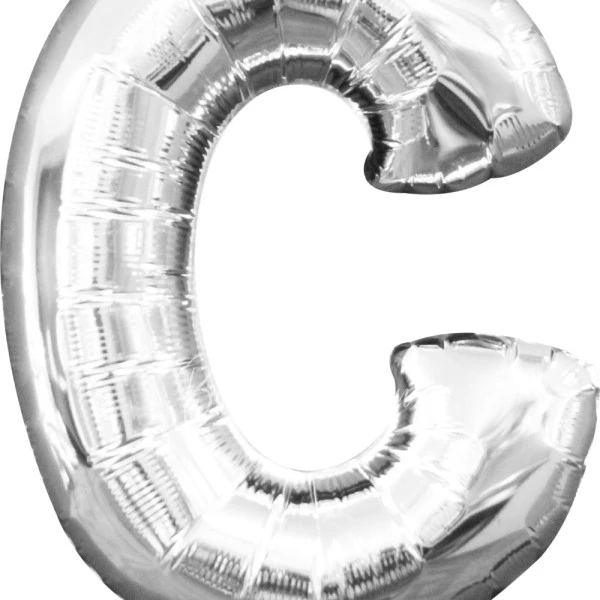 40" بالون هيليوم فويل حرف C اللون فضي لامع