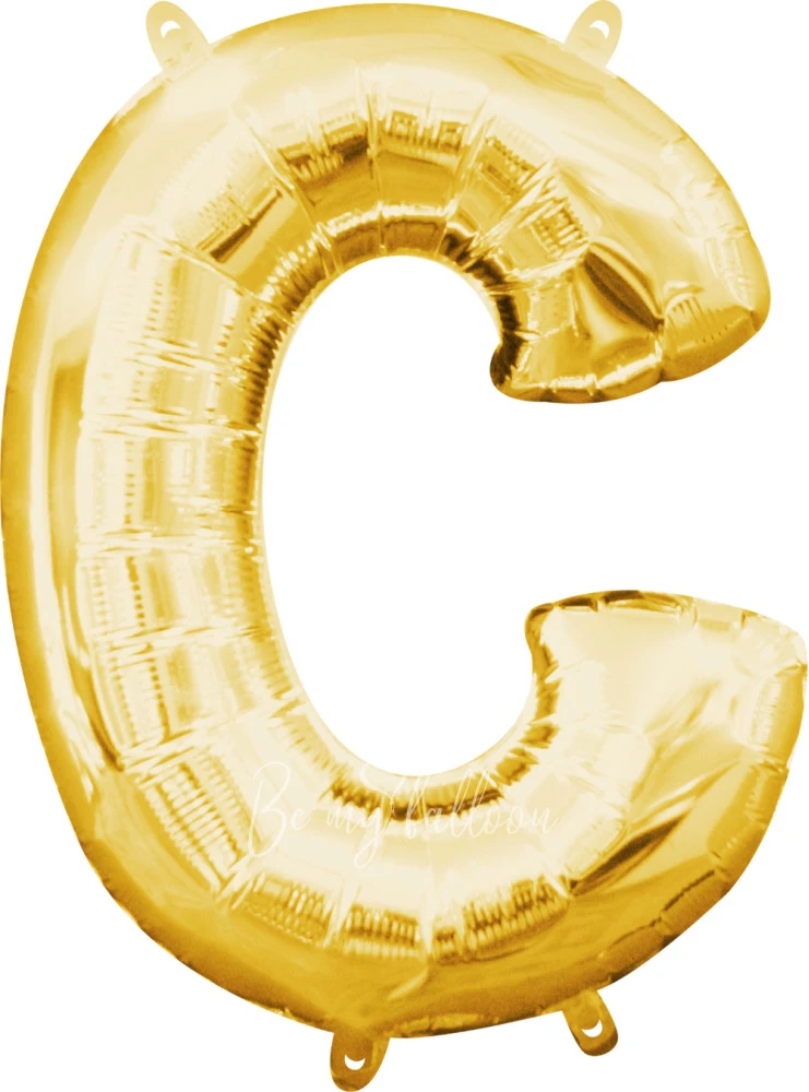 40" Helium foil gloss Gold Letter C balloon