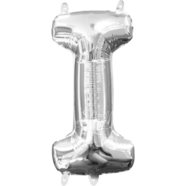 40" Шар из фольги Буква I серебряный глянец