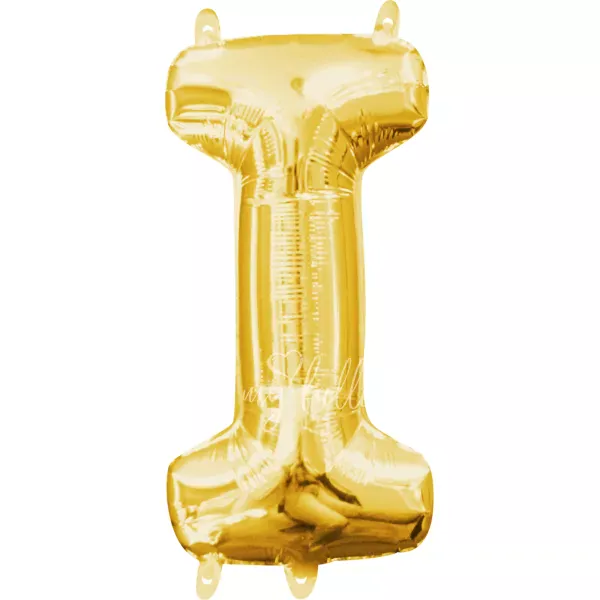 40" Helium foil gloss Gold Letter I balloon