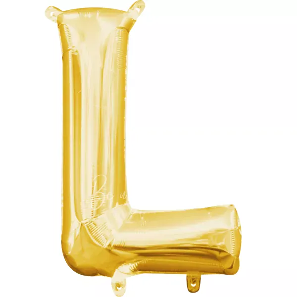 40" Helium foil gloss Gold Letter L balloon