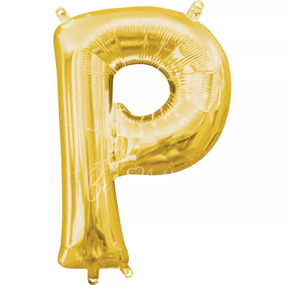40" Helium foil gloss Gold Letter P balloon
