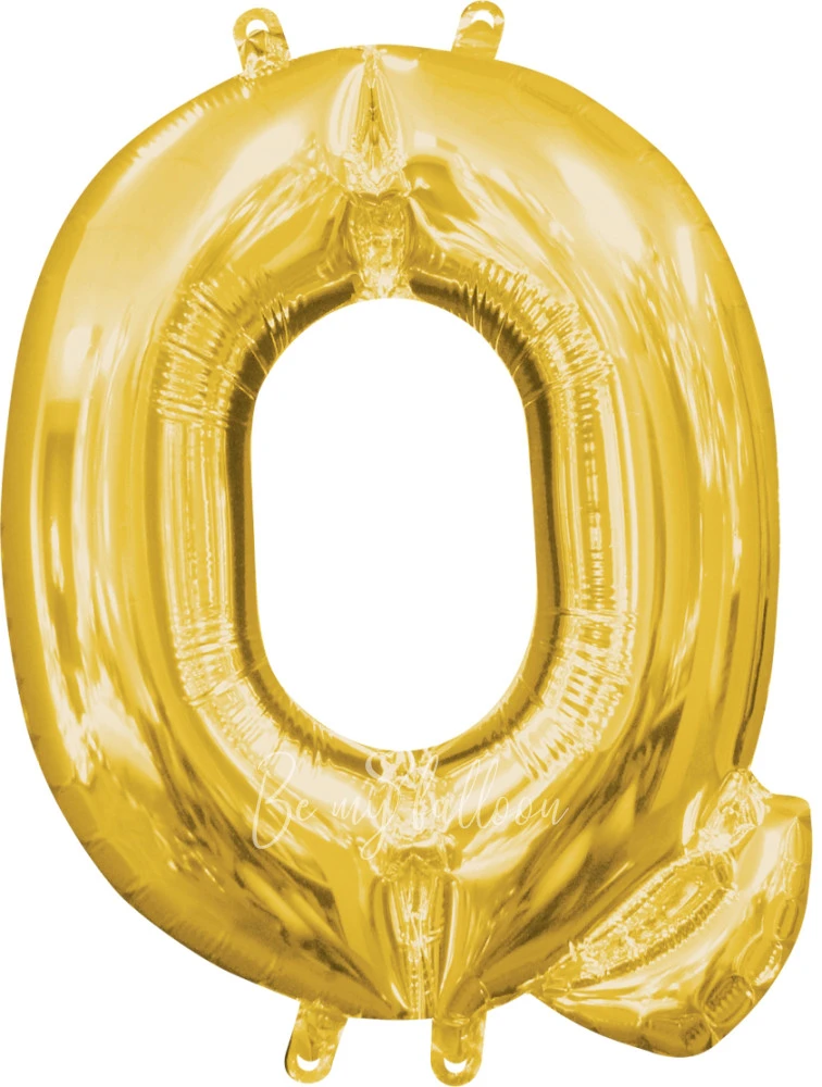 40" Helium foil gloss Gold Letter Q balloon