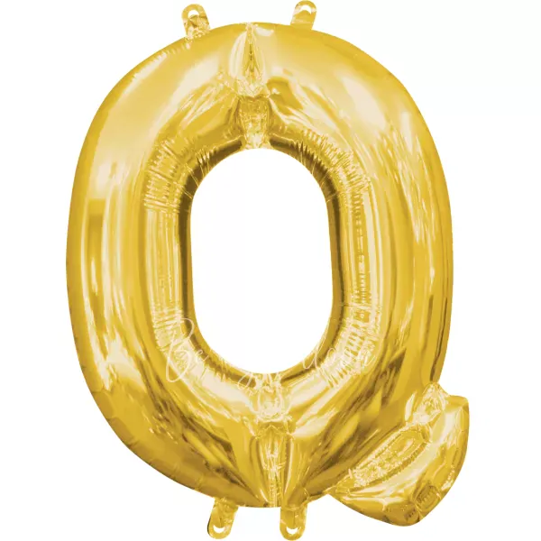 40" Helium foil gloss Gold Letter Q balloon