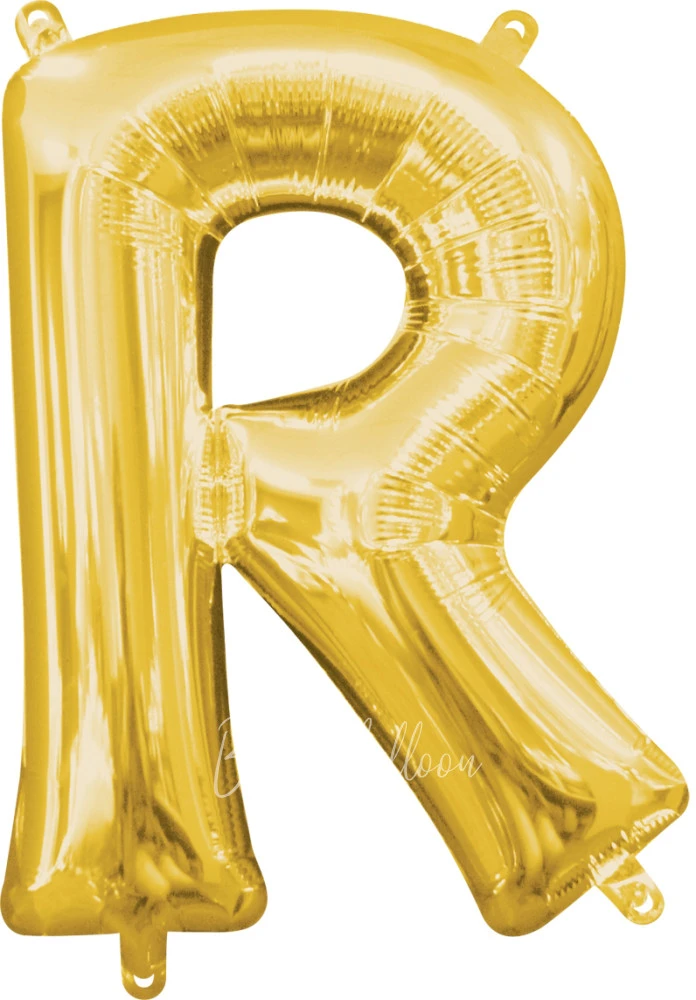 40" Шар из фольги Буква R золотой глянец