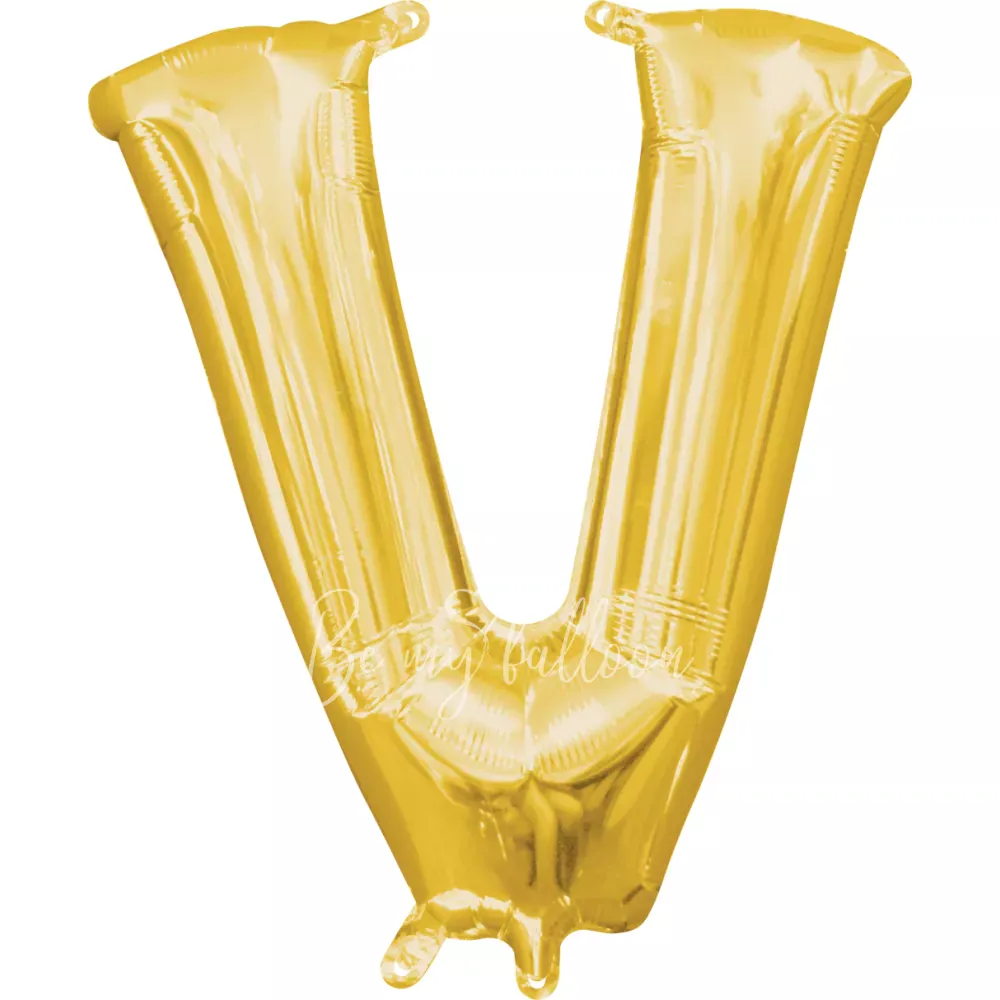 40" Шар из фольги Буква V золотой глянец
