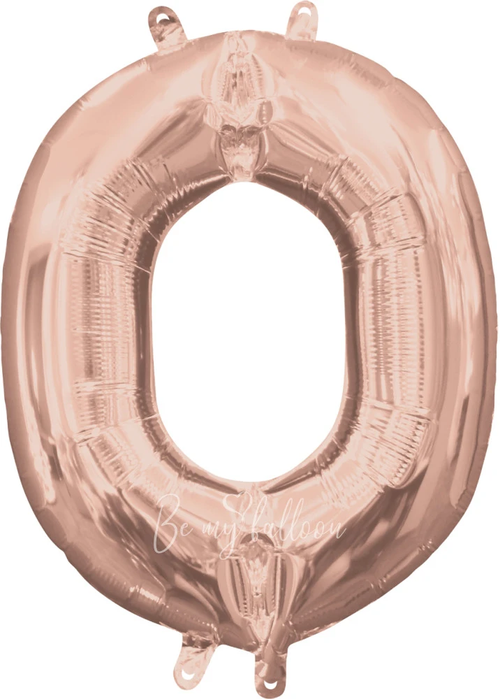 40" Helium foil gloss Rose gold Letter O balloon