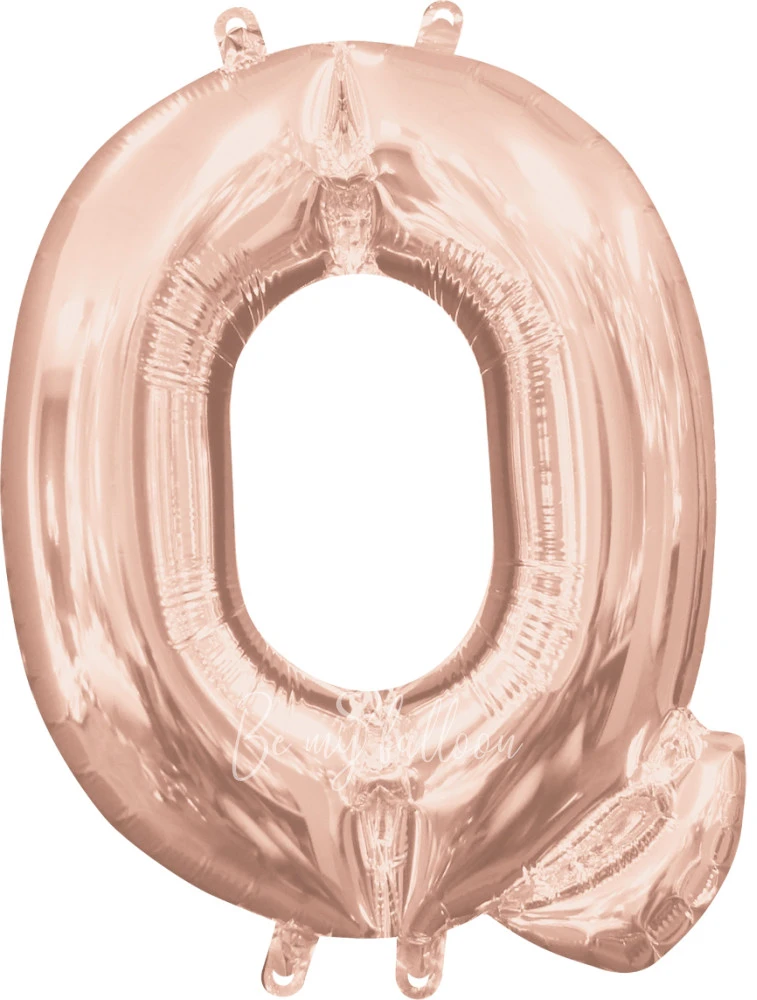 40" Helium foil gloss Rose gold Letter Q balloon