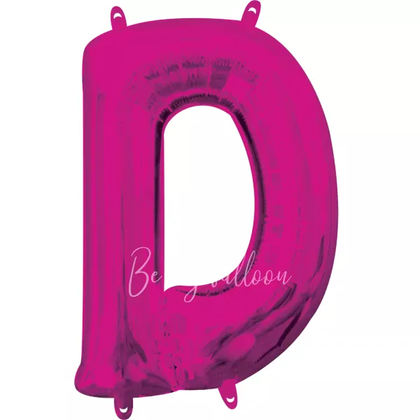 40" Helium foil gloss Fuchsia Letter D balloon