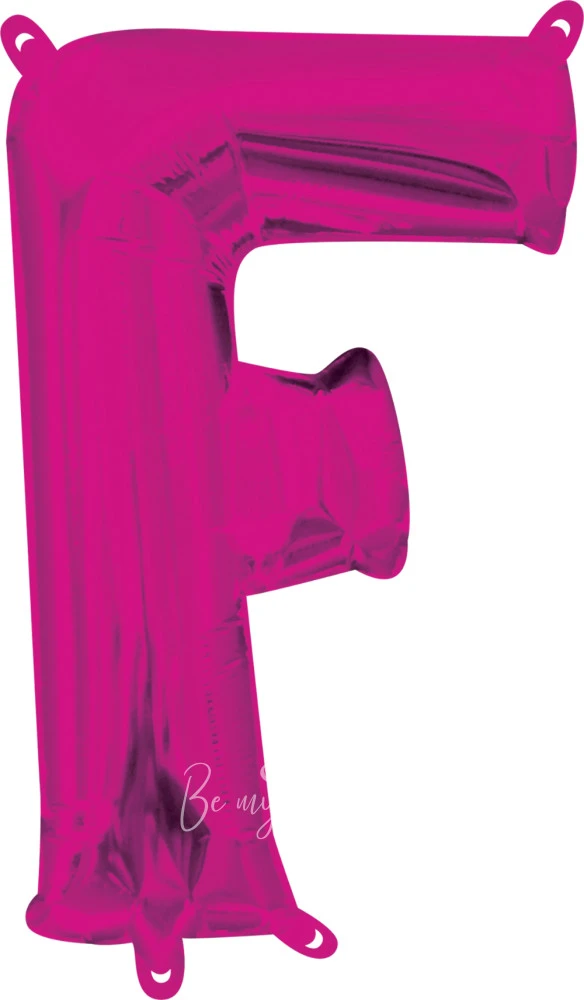 40" Helium foil gloss Fuchsia Letter F balloon
