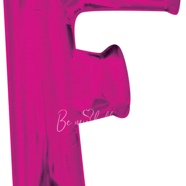 40" Helium foil gloss Fuchsia Letter F balloon