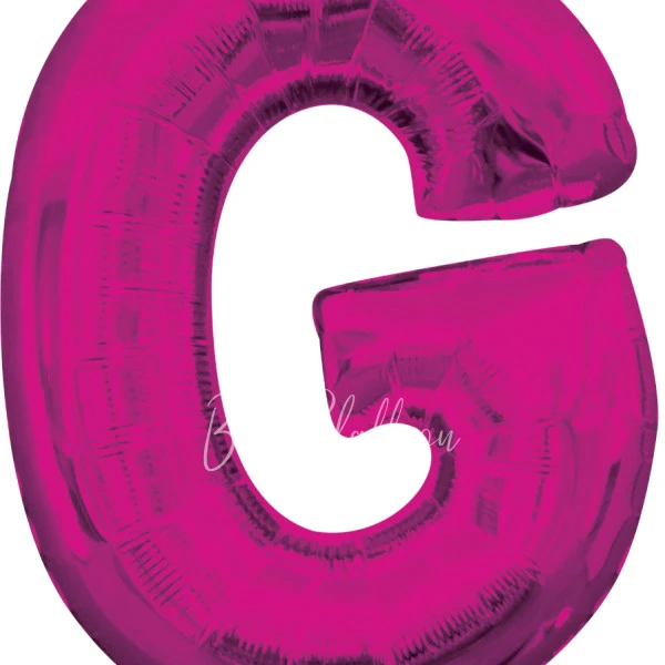 40" Helium foil gloss Fuchsia Letter G balloon