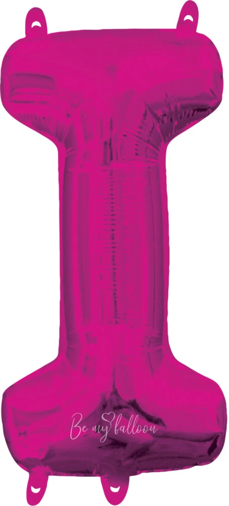 40" Helium foil gloss Fuchsia Letter I balloon
