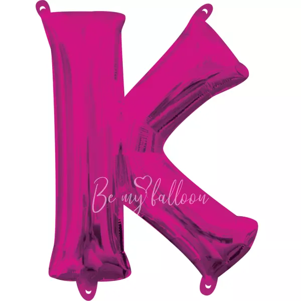 40" Helium foil gloss Fuchsia Letter K balloon