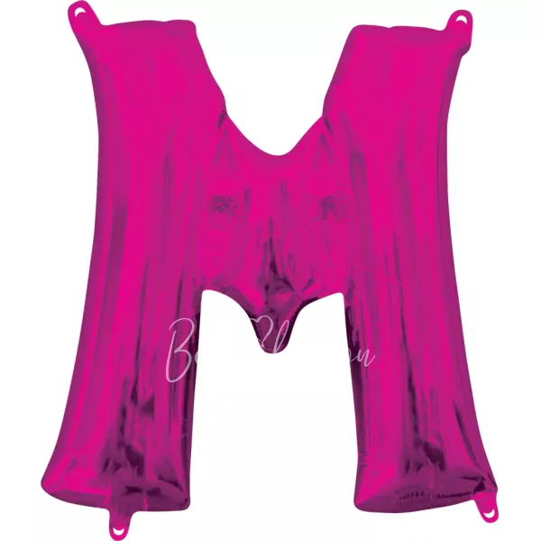 40" Helium foil gloss Fuchsia Letter M balloon