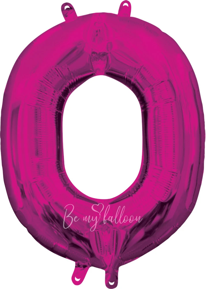40" Helium foil gloss Fuchsia Letter O balloon