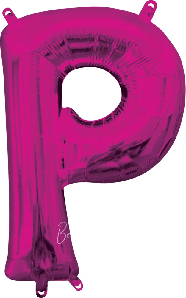 40" Helium foil gloss Fuchsia Letter P balloon