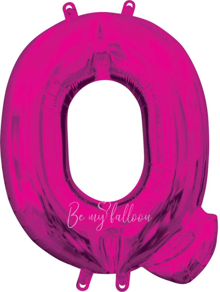 40" Helium foil gloss Fuchsia Letter Q balloon