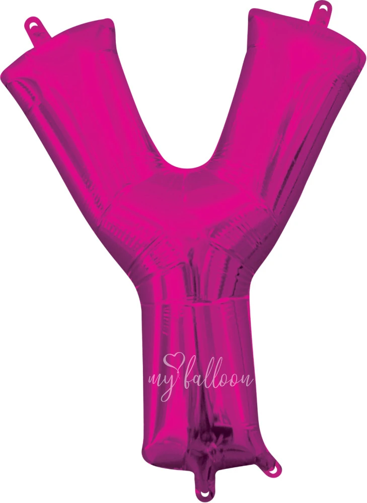 40" Helium foil gloss Fuchsia Letter Y balloon