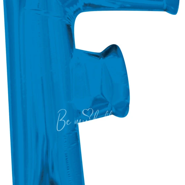 40" Helium foil gloss Blue Letter F balloon