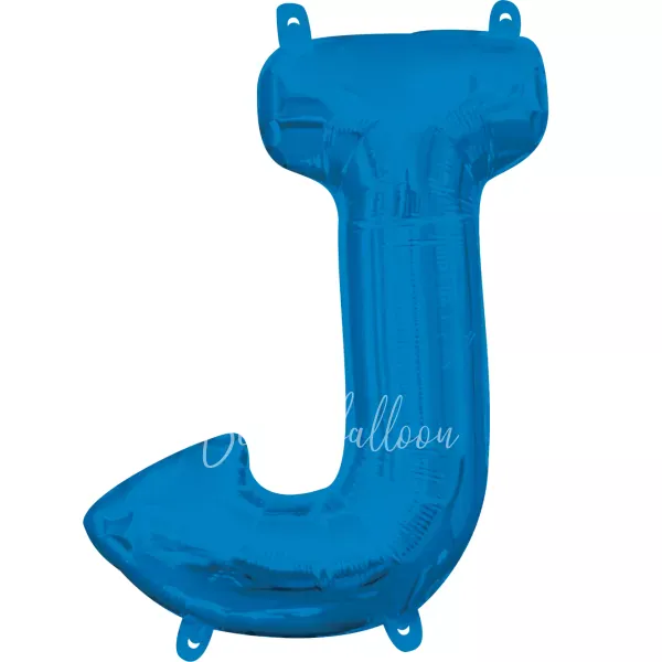 40" Helium foil gloss Blue Letter J balloon