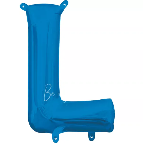 40" Helium foil gloss Blue Letter L balloon