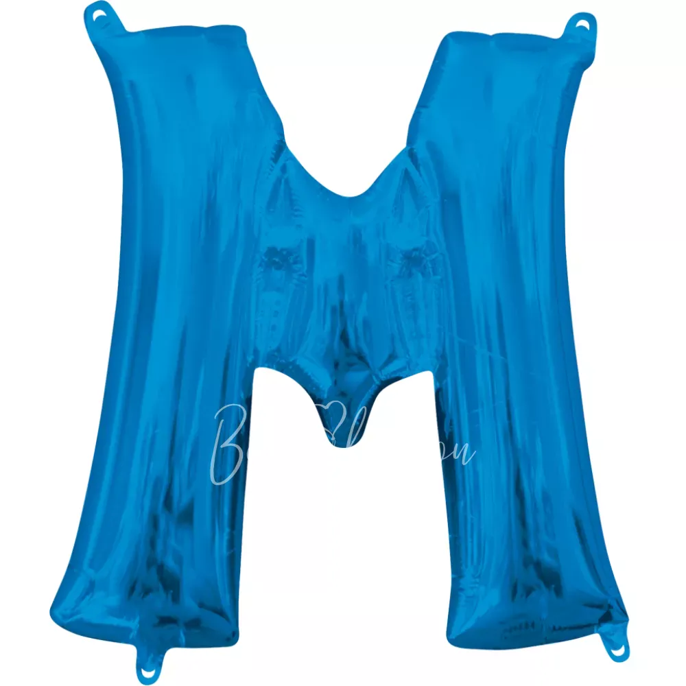 40" Шар из фольги Буква M синий глянец