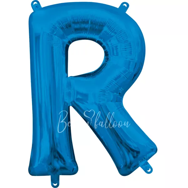 40" Helium foil gloss Blue Letter R balloon