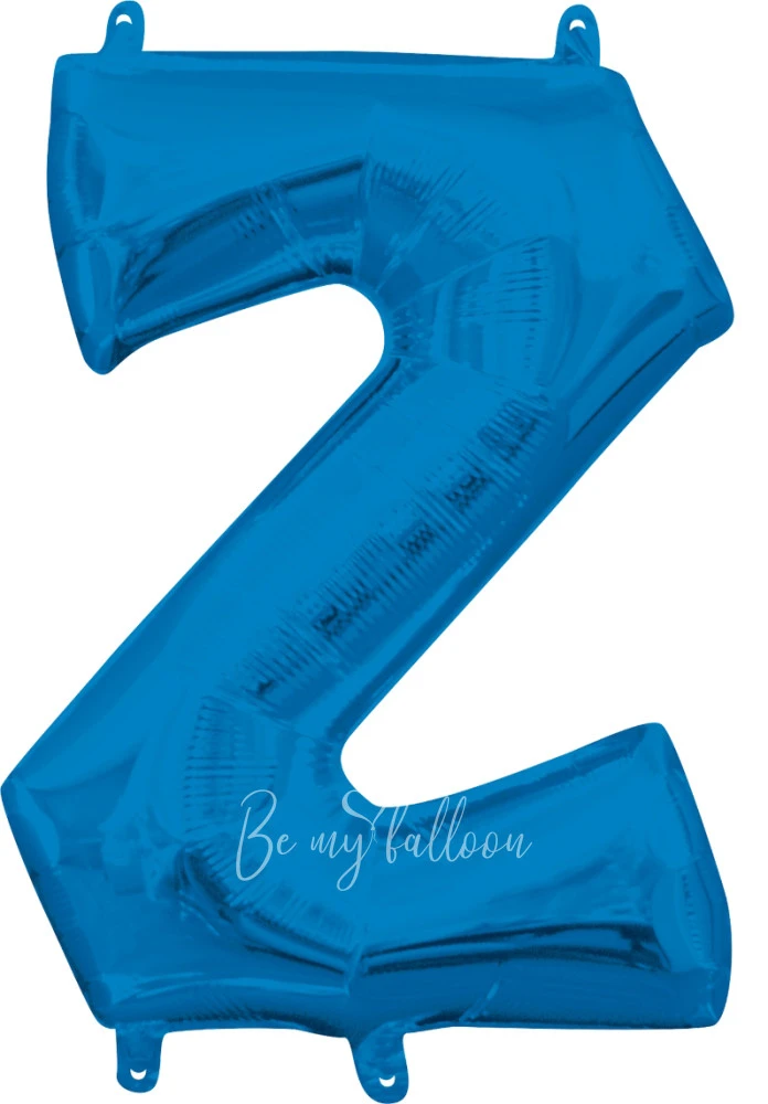 40" Helium foil gloss Blue Letter Z balloon