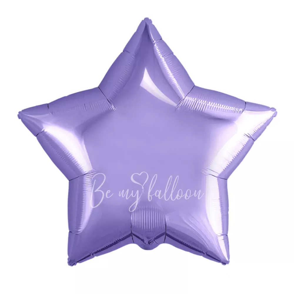 19" Helium foil gloss Lilac Star balloon