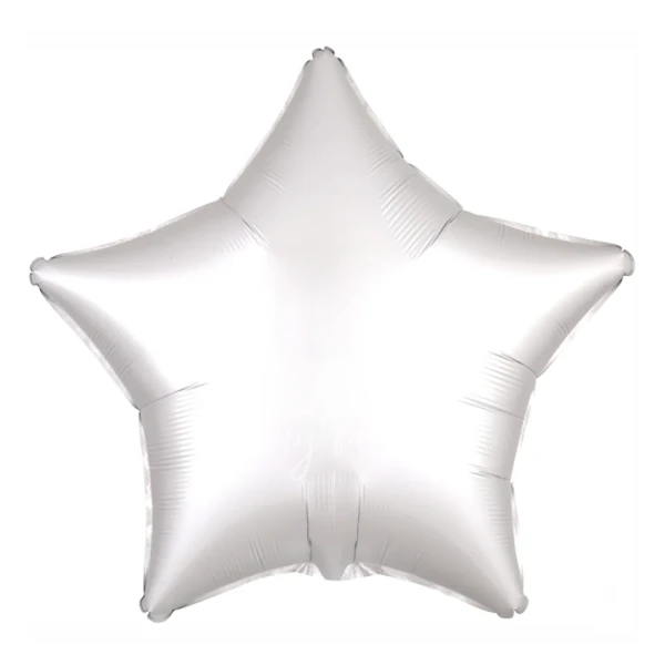 21" Helium foil satin White Star balloon
