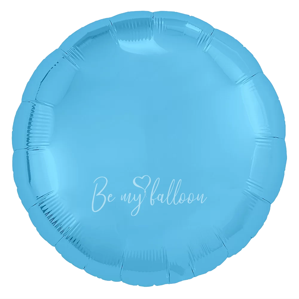 18" Helium foil gloss Light blue Round balloon