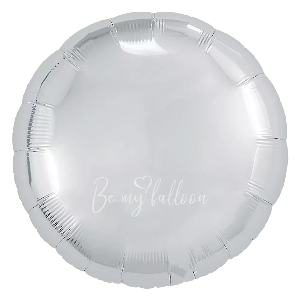18" Helium foil gloss Silver Round balloon