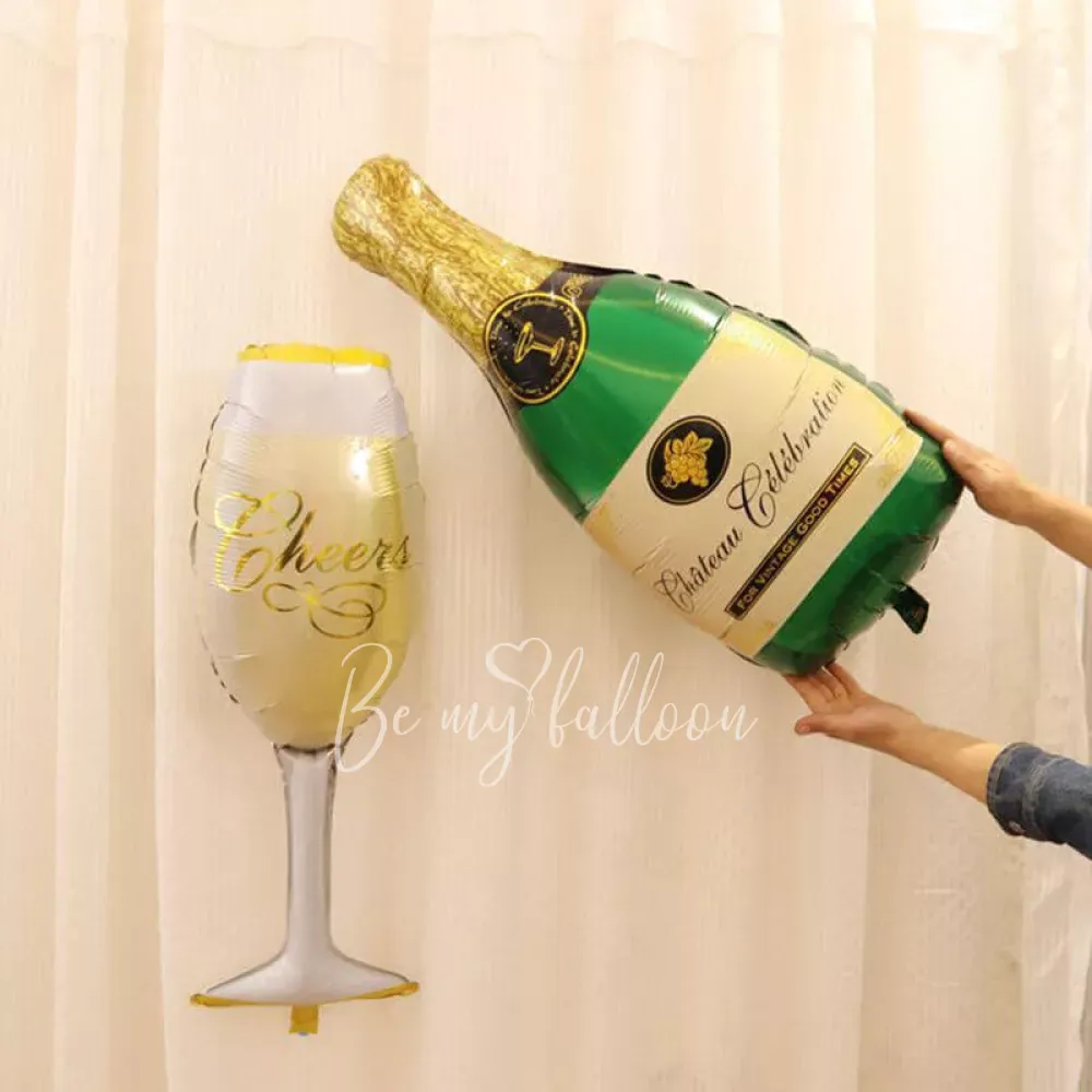 39" Helium foil Champagne Glass balloon