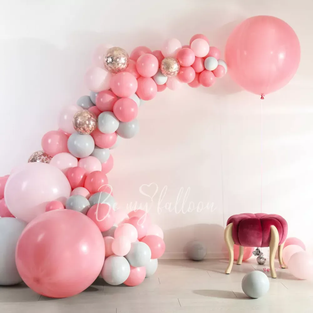 2.5 meter Soft Pink Organic Balloon Garland 
